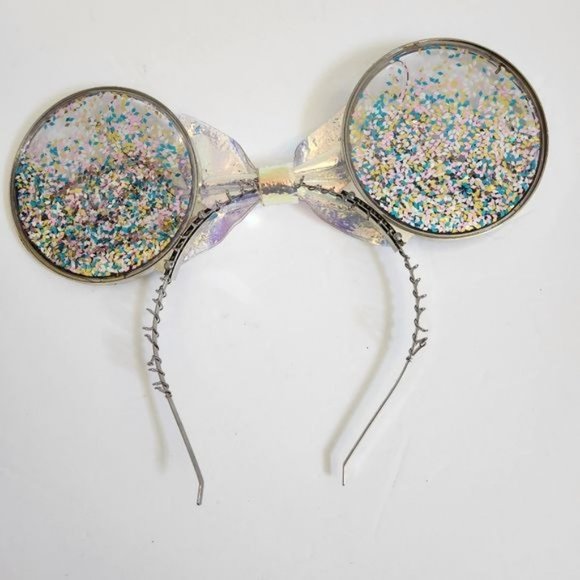 Minnie Mouse Shaker Ears Headband Clear Sequin Ears - Picture 5 of 7